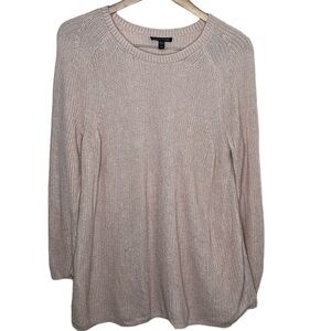 Eileen Fisher Pale Pink Knit Tunic Sweater Organic Cotton Women Size XS BLEMISH